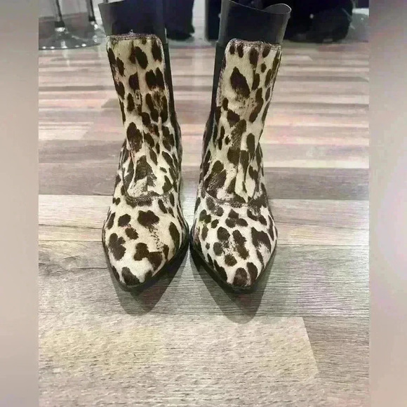 MATISSE ANTHROPOLOGIE WOMEN'S GOLDEN GATE LEOPARD Ankle Boots Leather Size 8M - Picture 7 of 8